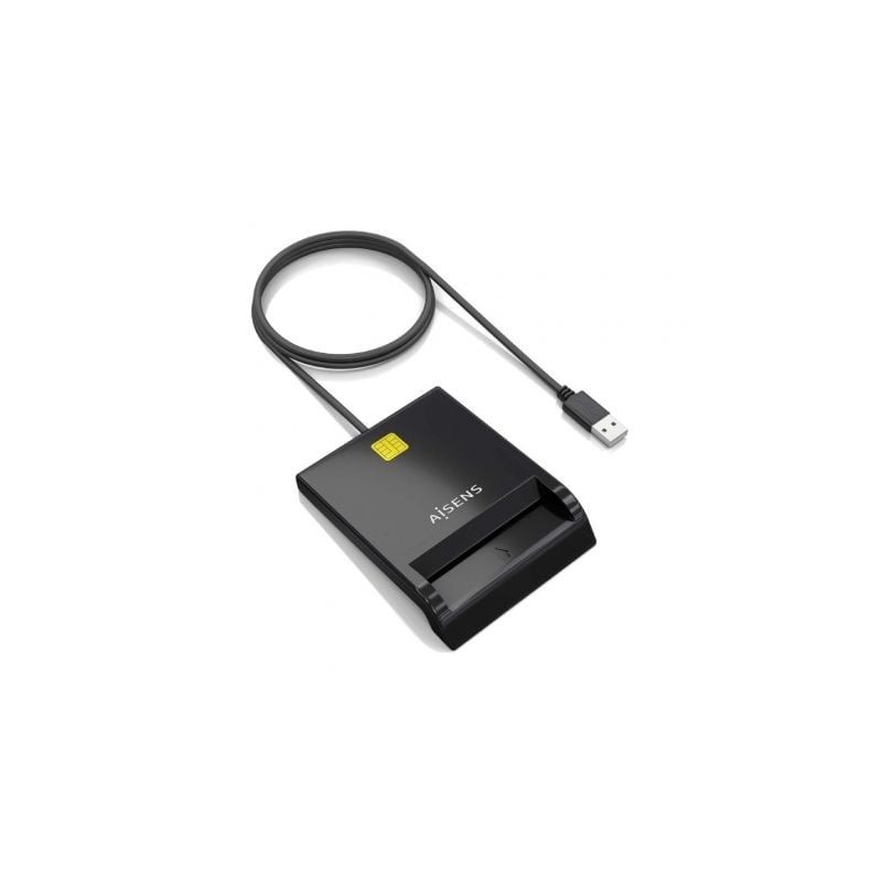 Lector de DNI y Tarjetas Aisens ASCR-SN06-BK/ Negro