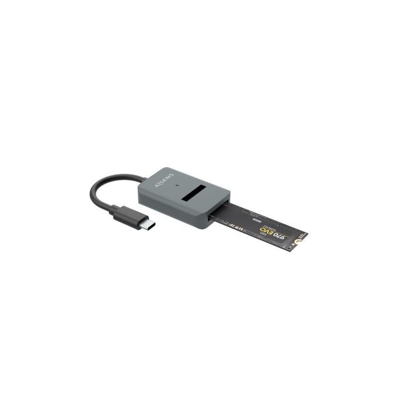 Dock USB Tipo-C para SSD M2 SATA/NVMe NGFF Aisens ASUC-M2D012-GR/ Gris
