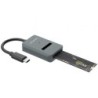 Dock USB Tipo-C para SSD M2 SATA/NVMe NGFF Aisens ASUC-M2D012-GR/ Gris