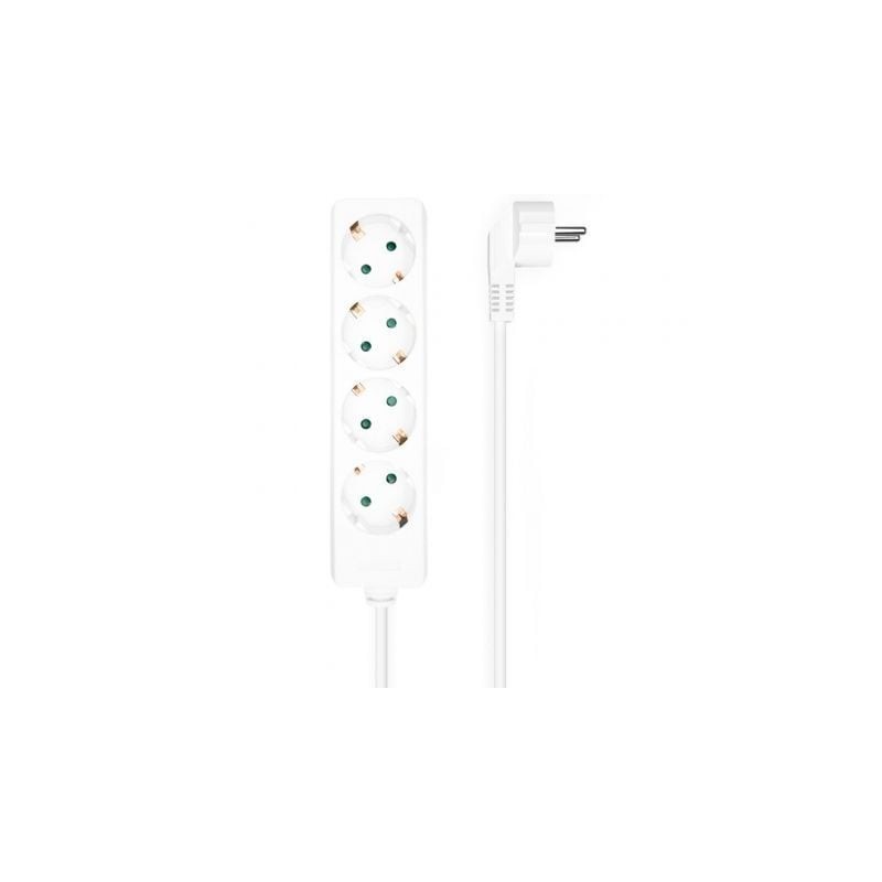 Regleta Aisens A154-0533/ 4 Tomas de Corriente/ Cable 1.4m/ Blanco