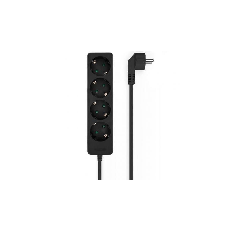Regleta Aisens A154-0534/ 4 Tomas de Corriente/ Cable 1.4m/ Negro