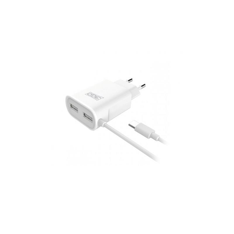 Cargador de Pared 3GO ALMUSB20/ 2xUSB/ 2A