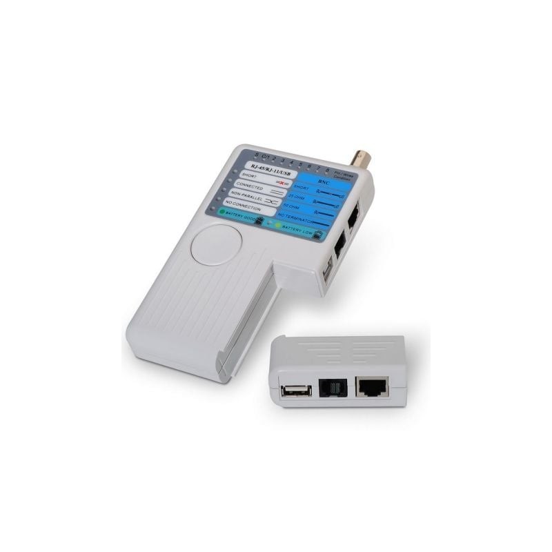 Tester Aisens A142-0313 para RJ11-RJ12-RJ45/ USB/ Coaxial