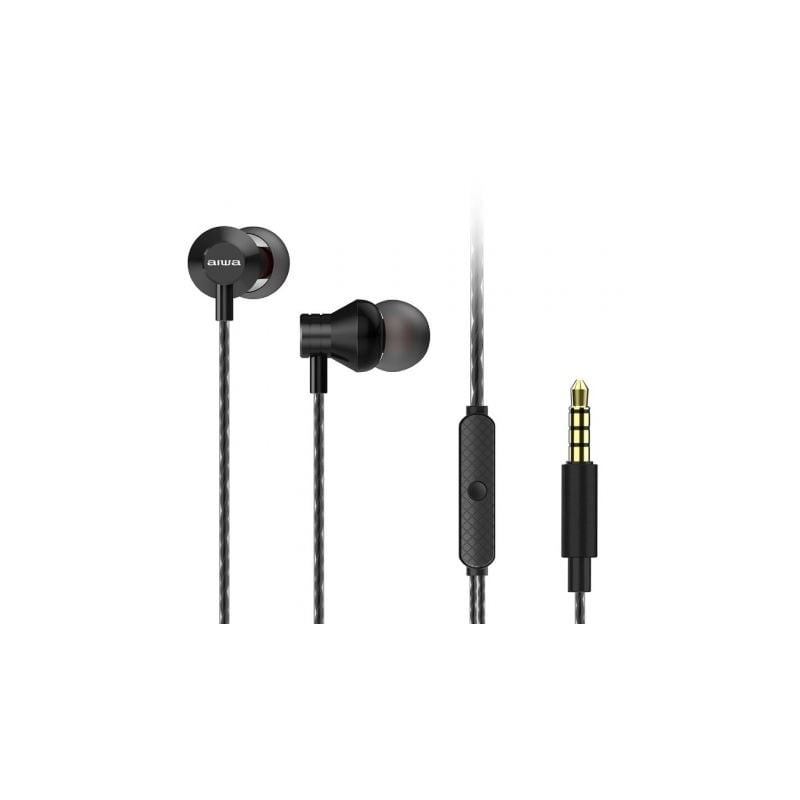 Auriculares Intrauditivos Aiwa ESTM-50BK/ con MicrÃ³fono/ Jack 3.5/ Negro