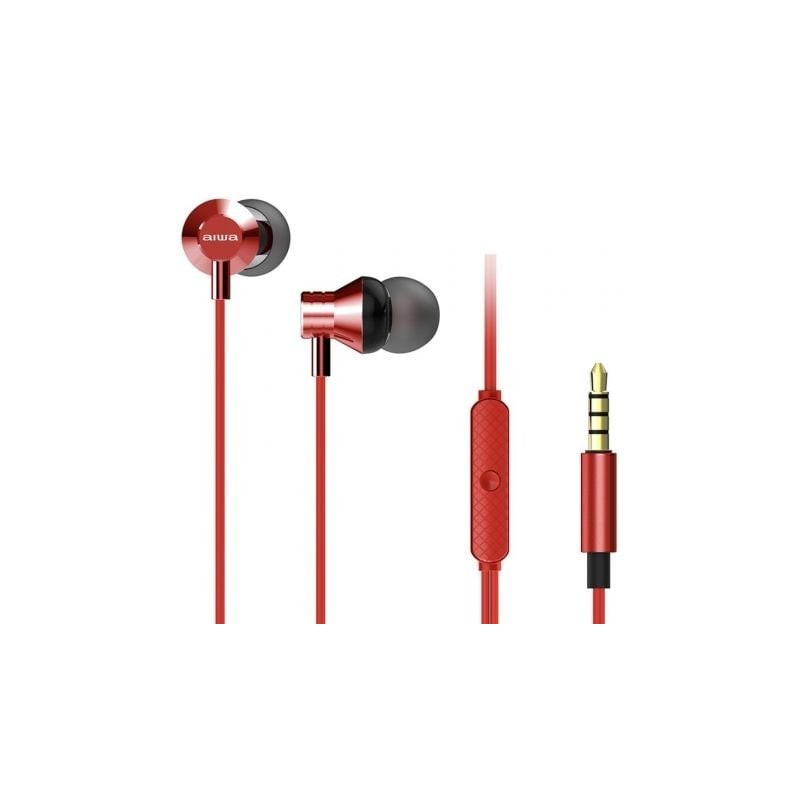Auriculares Intrauditivos Aiwa ESTM-50RD/ con MicrÃ³fono/ Jack 3.5/ Rojo