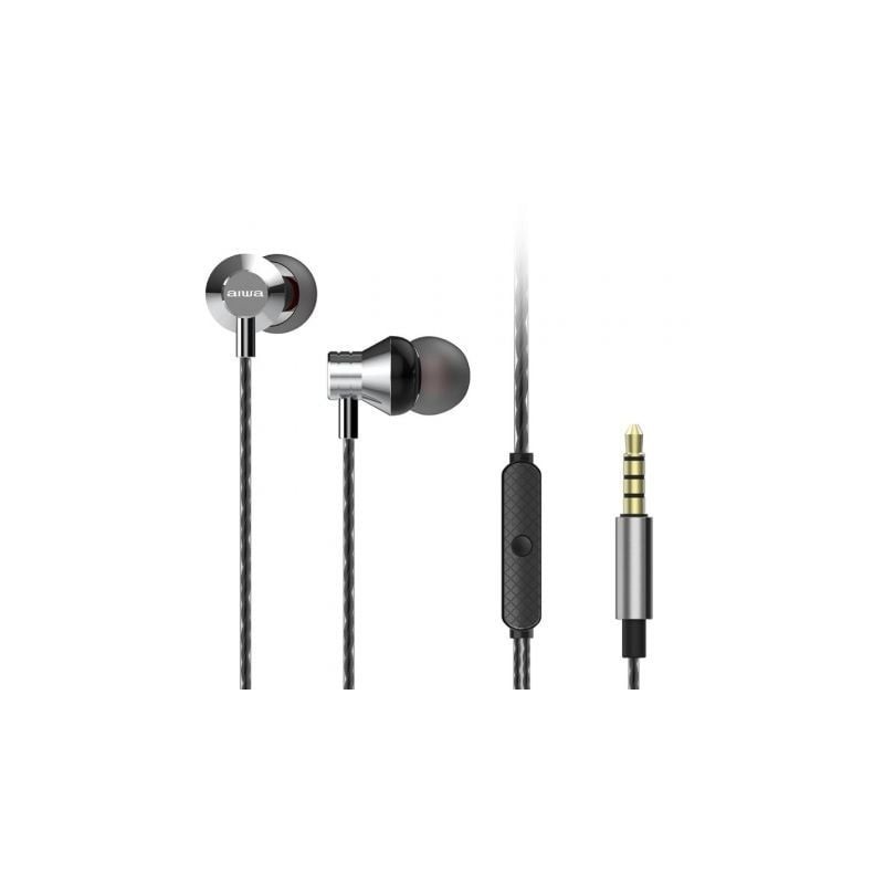 Auriculares Intrauditivos Aiwa ESTM-50SL/ con MicrÃ³fono/ Jack 3.5/ Plata
