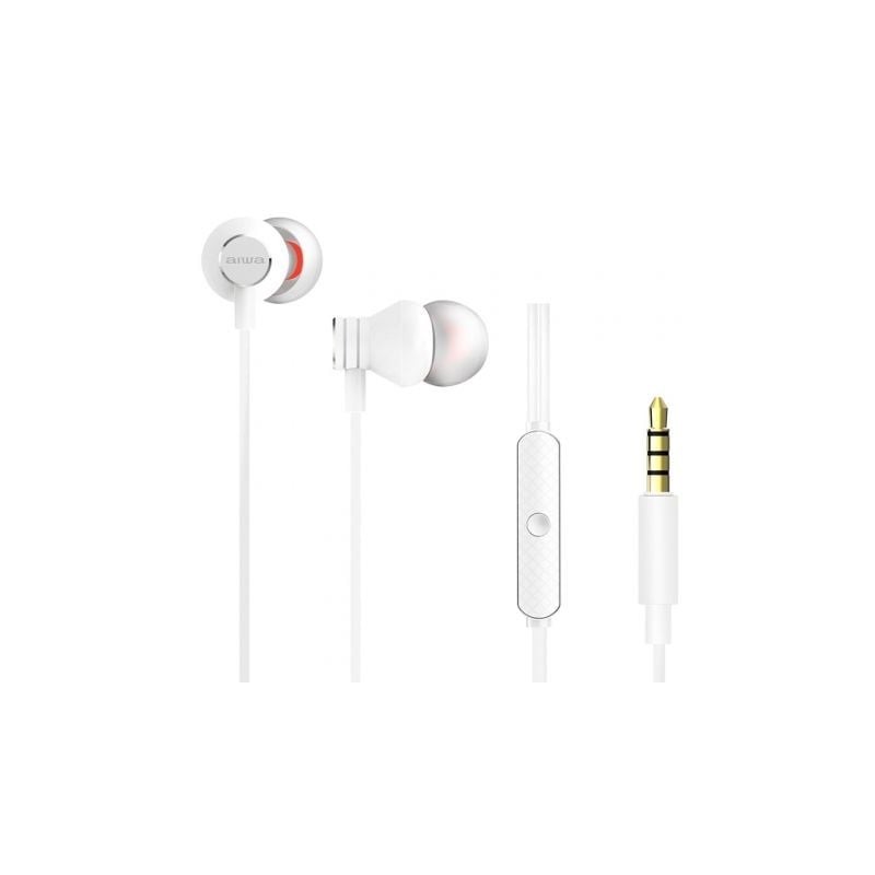Auriculares Intrauditivos Aiwa ESTM-50WT/ con MicrÃ³fono/ Jack 3.5/ Blanco